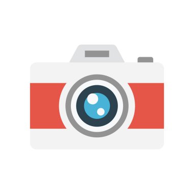 Dslr glyph düz vektör simgesi