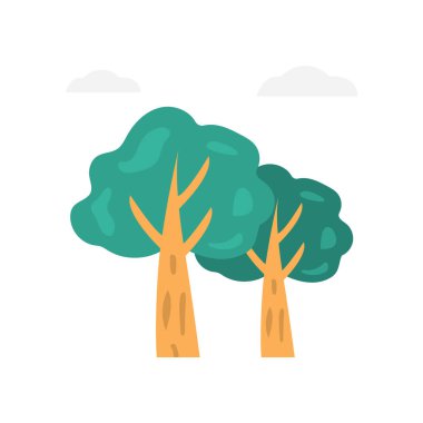 bulutlar düz sembol simge vektör