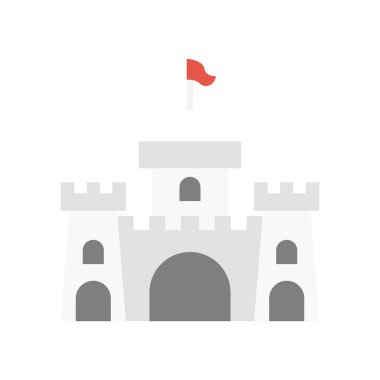 Bina glif düz vektör simge