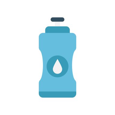 şişe glyph düz vektör simgesi