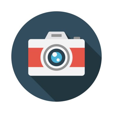 Dslr glyph düz vektör simgesi