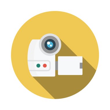 Dslr glyph düz vektör simgesi