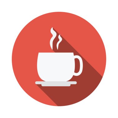 düz kahve glif simge vektör