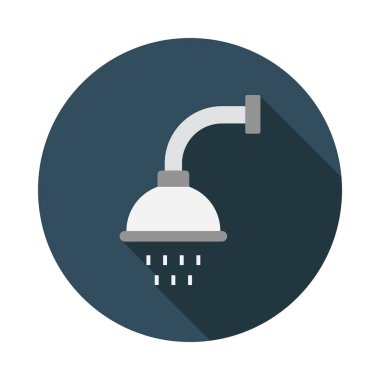 duş glyph düz vektör simgesi