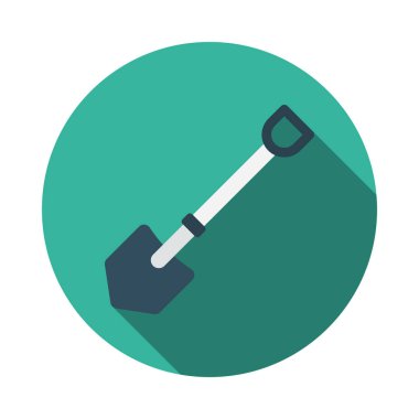 Spade glif düz vektör simgesi