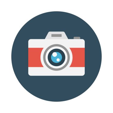 Dslr glyph düz vektör simgesi