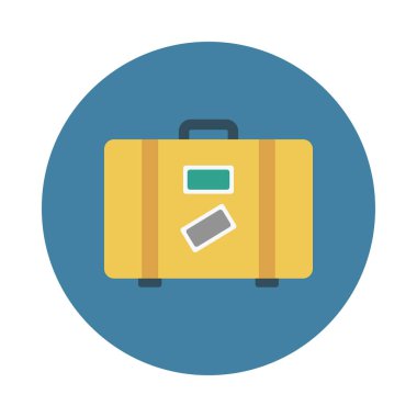 bagaj glyph düz vektör simgesi