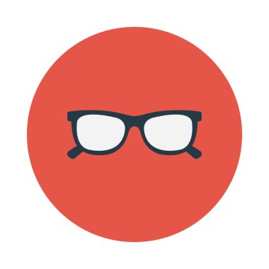 Gözlük glif düz vektör simge