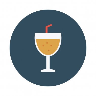 düz içmek glif simge vektör