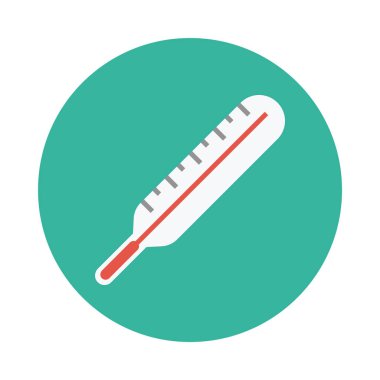 sıcaklık glyph düz vektör simgesi