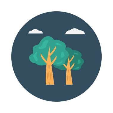 bulutlar düz sembol simge vektör