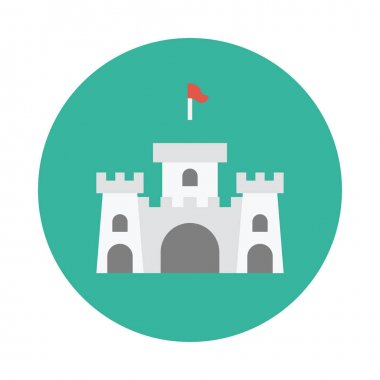 Bina glif düz vektör simge