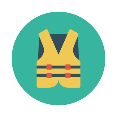 Güvenlik glif düz vektör simgesi