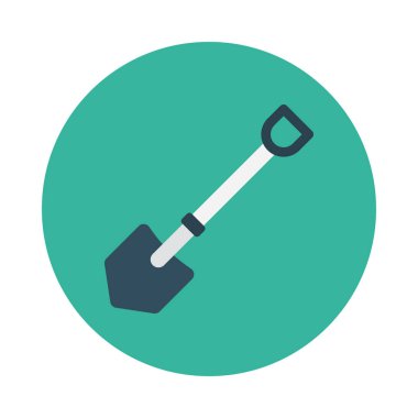 Spade glif düz vektör simgesi