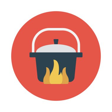 pan glyph düz vektör simgesi