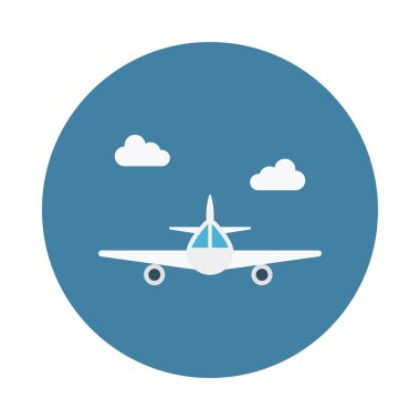 Uçuş glif düz vektör simge