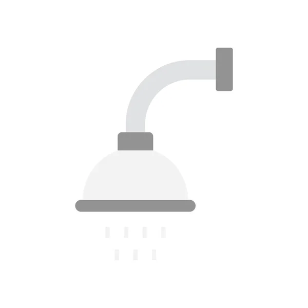 Shower Glyph Flat Vector Icon — Stock Vector