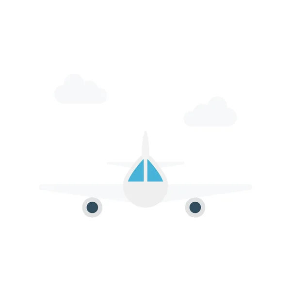 Vuelo Glifo Plano Icono Vector — Vector de stock