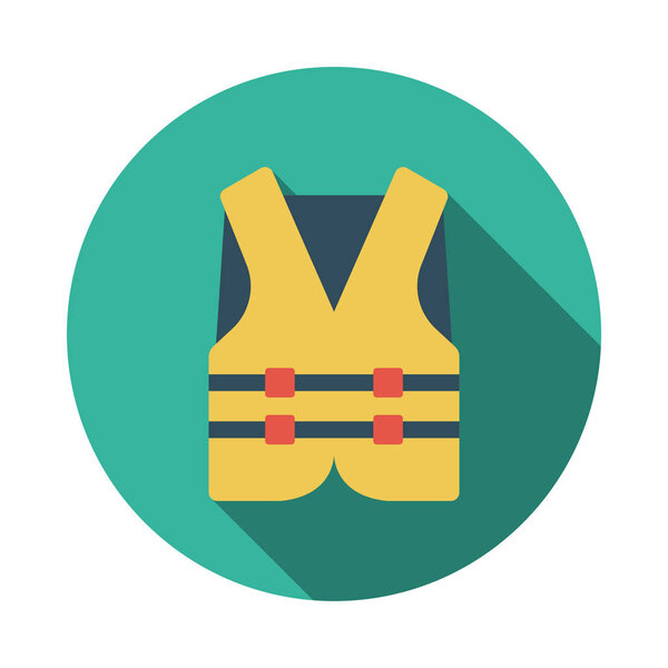 safety glyph flat vector icon