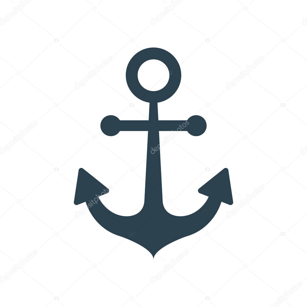 marine glyph flat vector icon