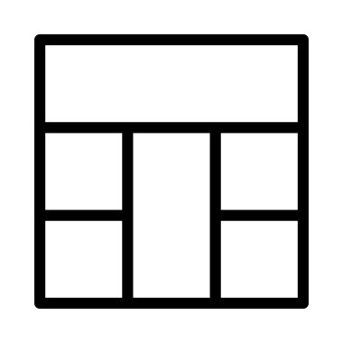 şablon ince çizgi vektör simgesi