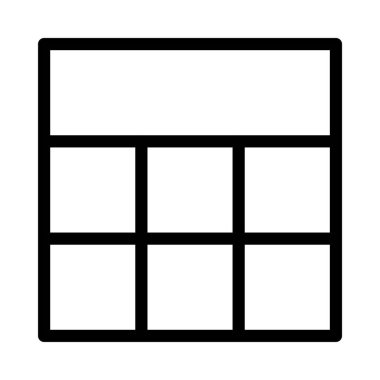 şablon ince çizgi vektör simgesi