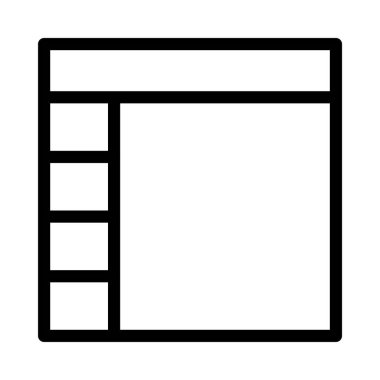 şablon ince çizgi vektör simgesi