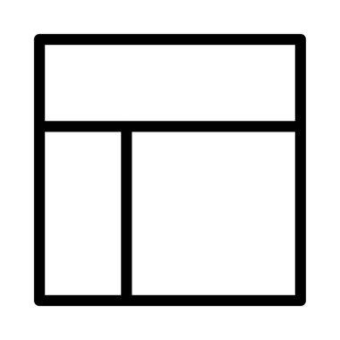 şablon ince çizgi vektör simgesi