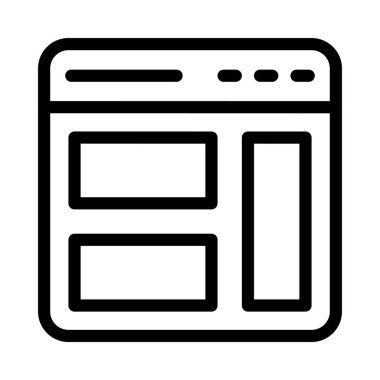 şablon ince çizgi vektör simgesi