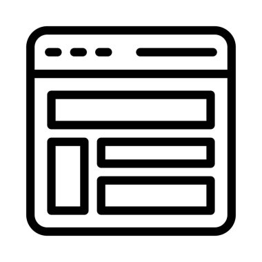 şablon ince çizgi vektör simgesi