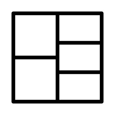 şablon ince çizgi vektör simgesi