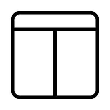 şablon ince çizgi vektör simgesi