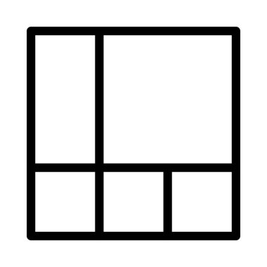 şablon ince çizgi vektör simgesi