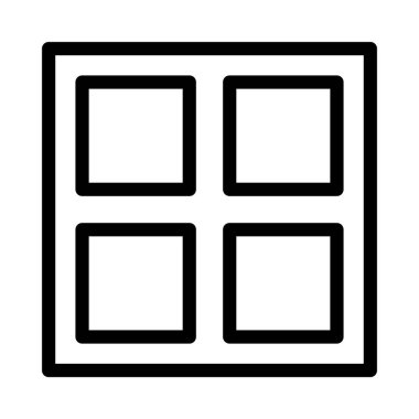 Düzen ince çizgi vektör simgesi