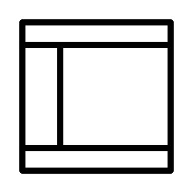 şablon ince çizgi vektör simgesi