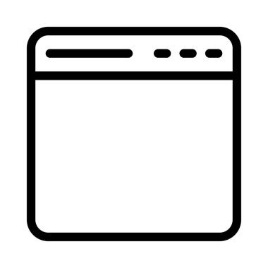 tarayıcı ince çizgi vektör simgesi