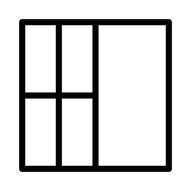 şablon ince çizgi vektör simgesi