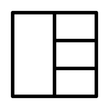 şablon ince çizgi vektör simgesi