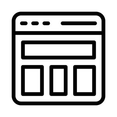 şablon ince çizgi vektör simgesi