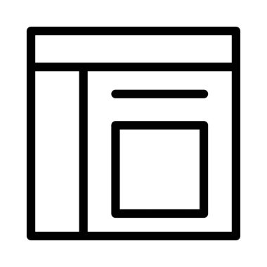 şablon ince çizgi vektör simgesi