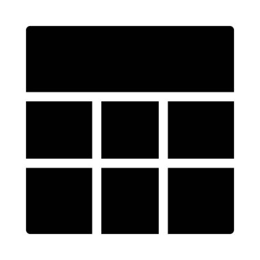 şablon glyph düz vektör simgesi