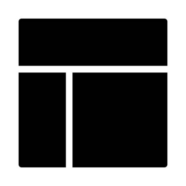 şablon glyph düz vektör simgesi