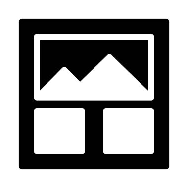 düzen glyph düz vektör simgesi