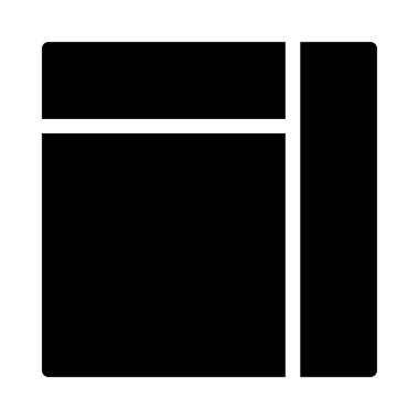 şablon glyph düz vektör simgesi