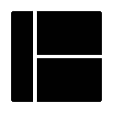 şablon glyph düz vektör simgesi