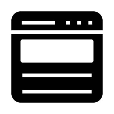 şablon glyph düz vektör simgesi