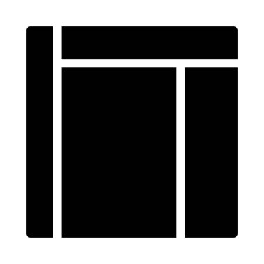 şablon glyph düz vektör simgesi