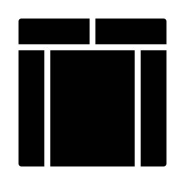 şablon glyph düz vektör simgesi