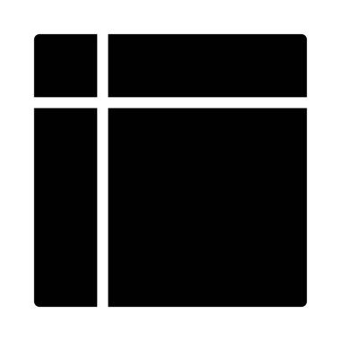 şablon glyph düz vektör simgesi