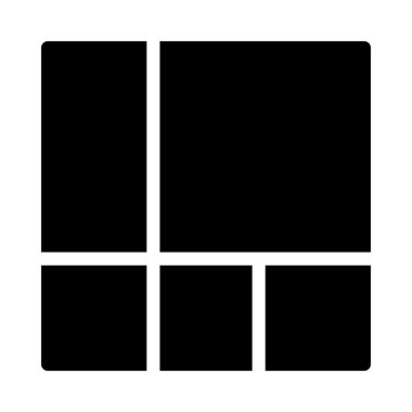 şablon glyph düz vektör simgesi